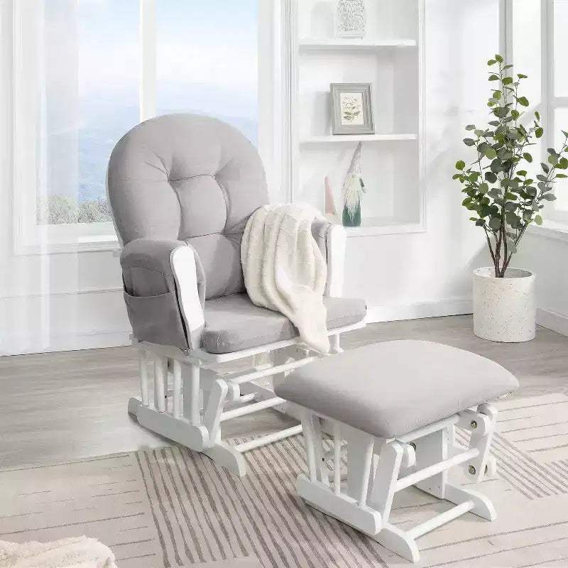 Home Imports Emporium Nursery Glider and Ottoman Set for Breastfeeding & Relaxation