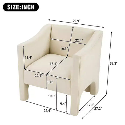 Poltrona di design moderna in ciniglia con schienale avvolgente e braccioli integrati