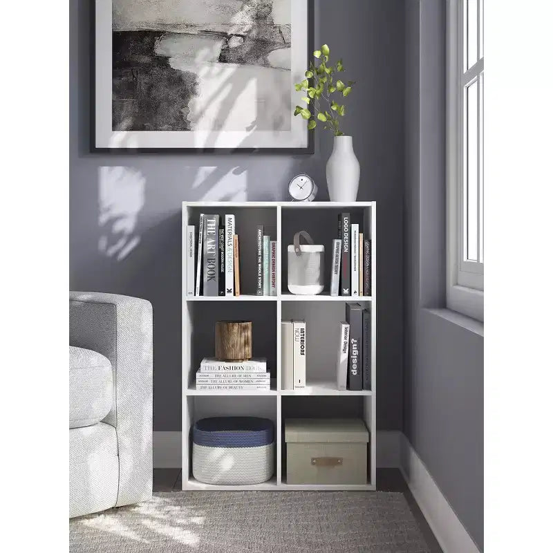 Organizzatore portaoggetti aperto a 6 cubi – Libreria versatile e mobile espositivo per ogni stanza
