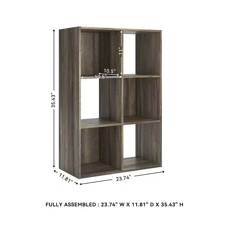 Organizzatore portaoggetti aperto a 6 cubi – Libreria versatile e mobile espositivo per ogni stanza