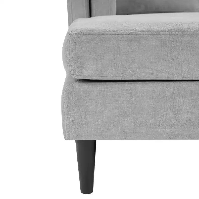 Moderna chaise longue a 2 posti (53.5") rivestita in ciniglia con configurazione convertibile