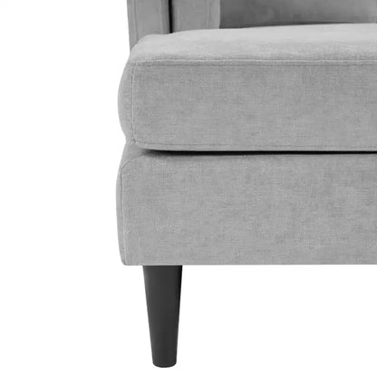 Moderna chaise longue a 2 posti (53.5") rivestita in ciniglia con configurazione convertibile
