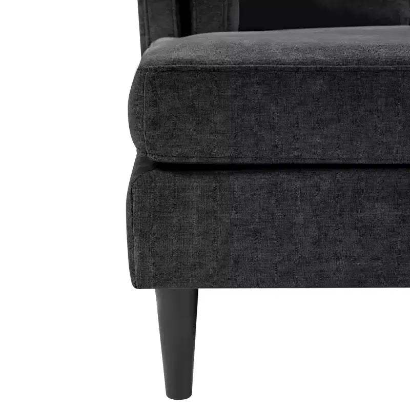 Moderna chaise longue a 2 posti (53.5") rivestita in ciniglia con configurazione convertibile