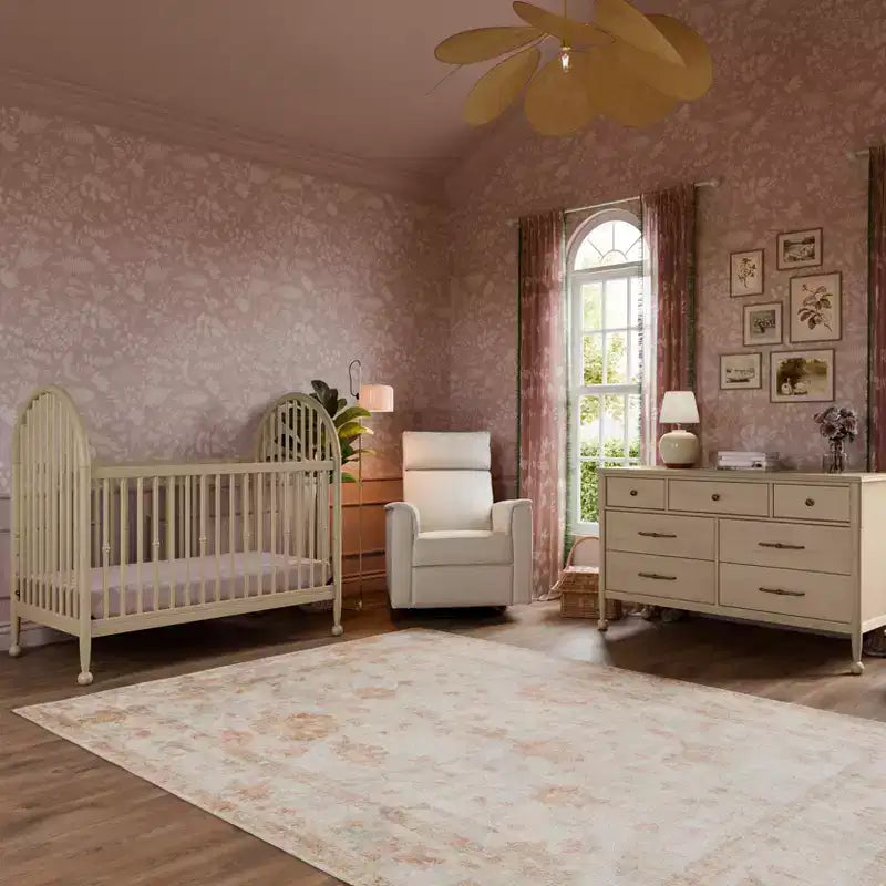 Culla convertibile 3 in 1 (con fusi) – Lettino per bambini e lettino da giorno, Legno massello, Cameretta