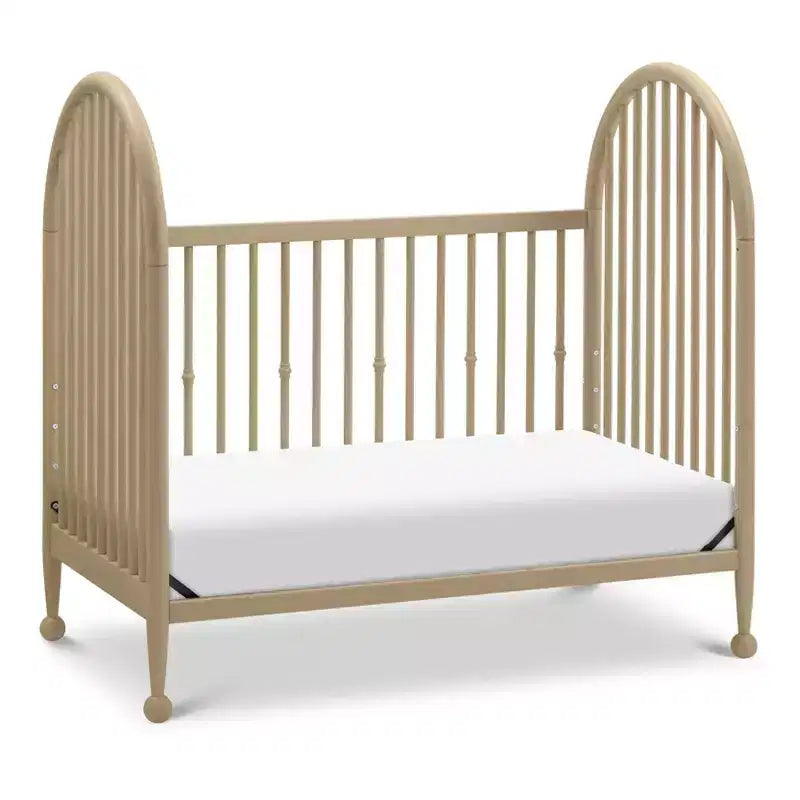 Culla convertibile 3 in 1 (con fusi) – Lettino per bambini e lettino da giorno, Legno massello, Cameretta