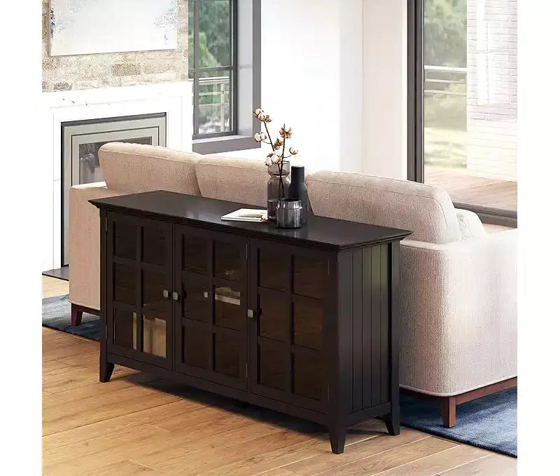 Armadio multiuso in legno con 3 ante e 3 ripiani, 34"H x 62"W