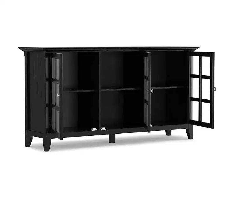 Armadio multiuso in legno con 3 ante e 3 ripiani, 34"H x 62"W