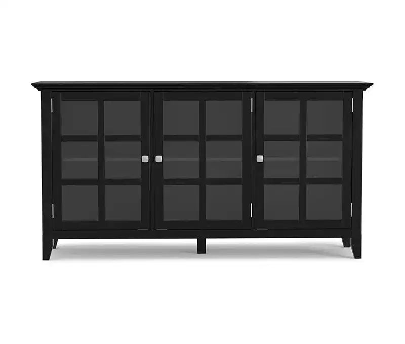 Armadio multiuso in legno con 3 ante e 3 ripiani, 34"H x 62"W