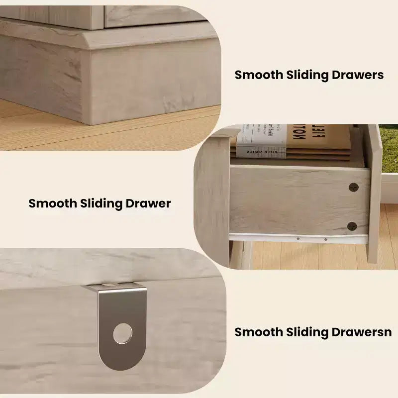 Cassettiera moderna per camera da letto con 8 cassetti, mobile contenitore in legno per armadioComò largo