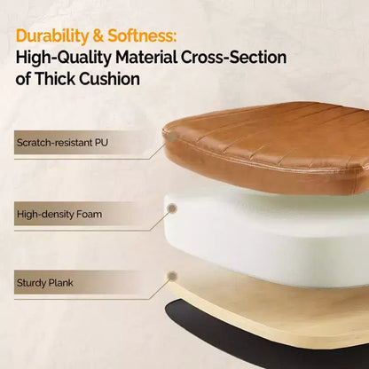 Sedia incrociata con braccioli ribaltabili, ruote e sedile extra largo in pelle PU, colore Clay