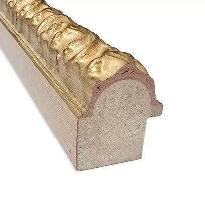 Specchio da parete per bagno con cornice in legno smussata da mezzo pollice, Oro Classico