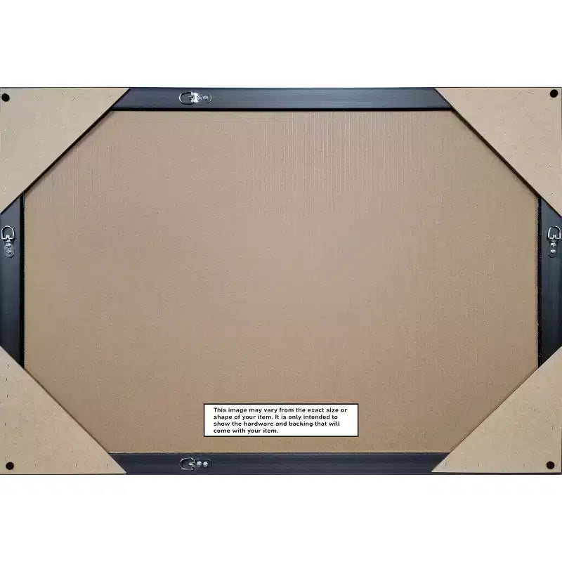 Specchio da parete per bagno con cornice in legno smussata da mezzo pollice, Oro Classico