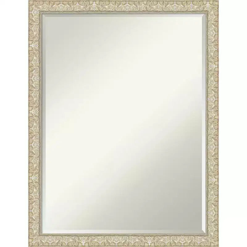 Specchio da parete per bagno con cornice in legno smussata da mezzo pollice, Oro Classico