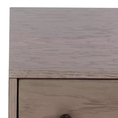 Comodino a 1 cassetto e 1 ripiano con finitura in impiallacciatura di legno e design moderno
