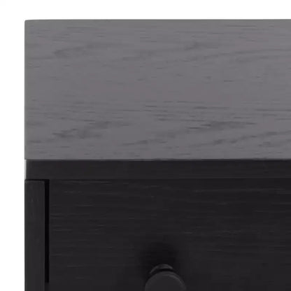 Comodino a 1 cassetto e 1 ripiano con finitura in impiallacciatura di legno e design moderno
