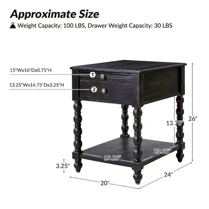 Tavolino da divano alto 66 cm con prese di ricarica integrate, vassoi estraibili e porte USB